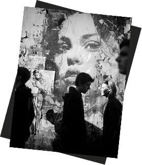 Editorial portrait collage